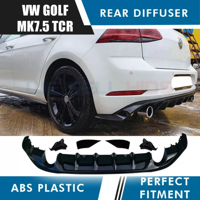 Volkswagen Golf Mk7.5 Tcr Gloss Black Rear Diffuser 2017-2020 Uk