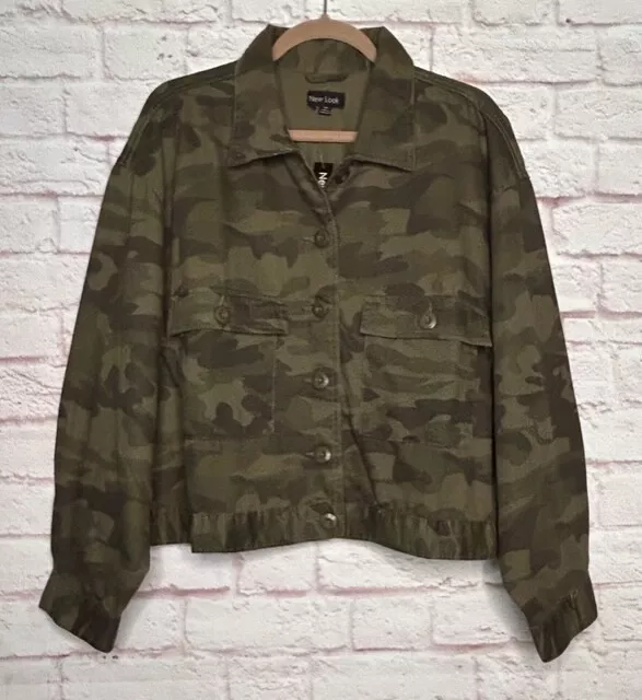 XL/1X/2X/3X New Cotton Camo Camouflage Denim Green Black Jean Jacket Style Top