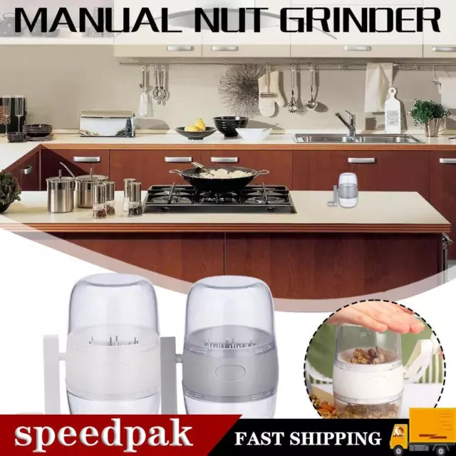 Nut Grinder Peanut Crusher Garlic Press Hand Shake Dry Fruits Manual  Kitchen Tool Stainless