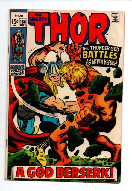 The Mighty Thor #166 - 2nd appearance Him (Adam Warlock) - 1969 - VG