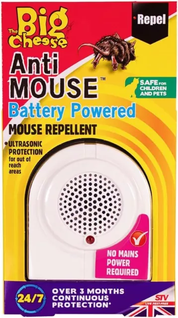 The Big Cheese Battery Powered Mouse Repellent Plug-In, Humane, Ultrasonic Rode