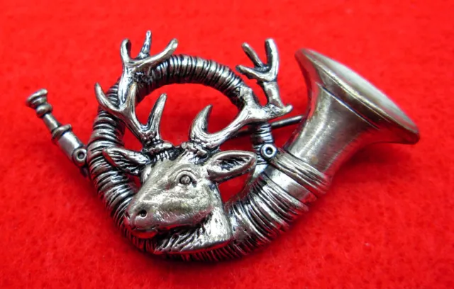 1960s 1970s Hunting Horn Stag Elk Deer German Bavaria Oktoberfest Tyrol Hat Pin