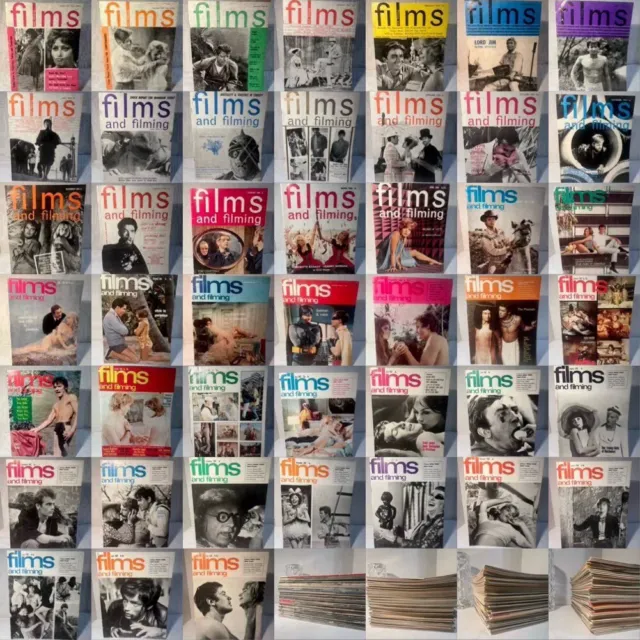 1964-1968 FILMS AND FILMING Magazine Lot Of 46: 1965, 1966 & 1967 Complete Years