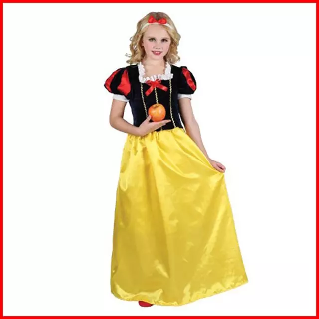 Costume Carnevale Bambina Da Biancaneve Vestito Di Halloween Abito Per Bimba