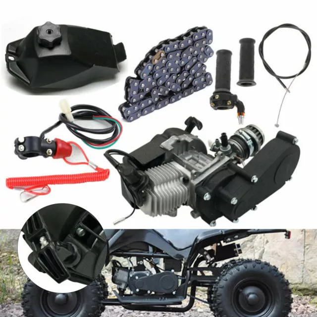 Pull Start For Pocket Mini Dirt Bike ATV Scooter 49CC 2 Stroke Engine Motor Kit