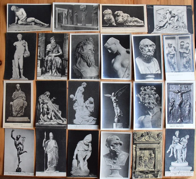 Arts - Sculpture - Lot de 56 cartes postales anciennes - CPA de sculptures