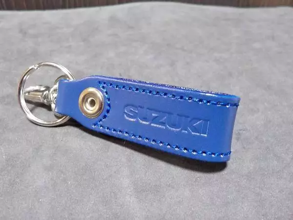 SUZUKI Genuine Leather Belt Keychain Gsx1100 Blue