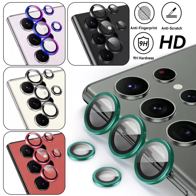 For Samsung Galaxy S24 Ultra + Metal Tempered Glass Camera Lens Protector Cover