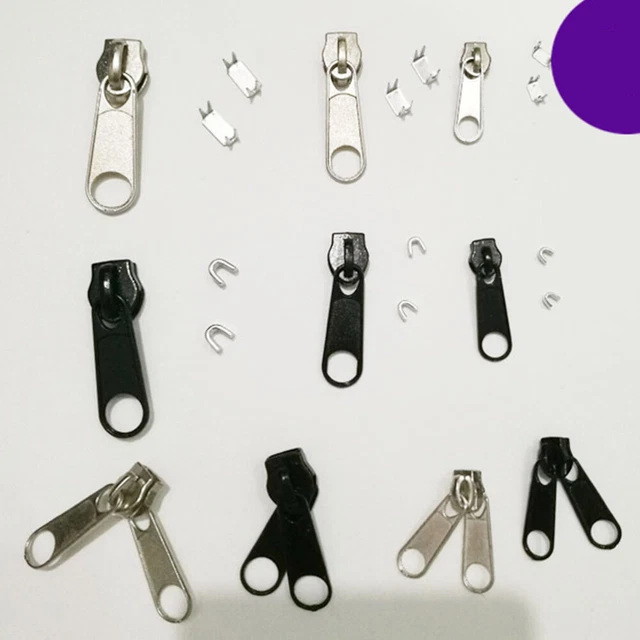Kit Riparazione Cerniere 60 Pezzi - Slider Per Zip Di Zaini, Valigie, Borse