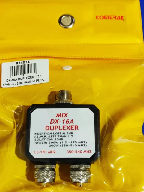 Filtre Duplexer HF / Vhf-Uhf DX-16A Avec Connecteurs PL-259 874071