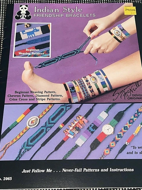 Pulseras de amistad estilo indio ~ Libro de instrucciones de patrones de tejido para comenzar