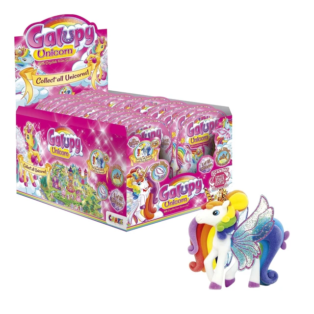 Rainbow Unicorn - 6X Figurines Licorne à Collectionner, Jouet Licorne avec Cr