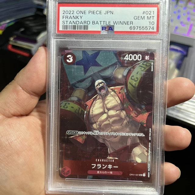 ONE PIECE CARD Game FRANKY Standard Battle Winner Promo OP01021 PSA 10