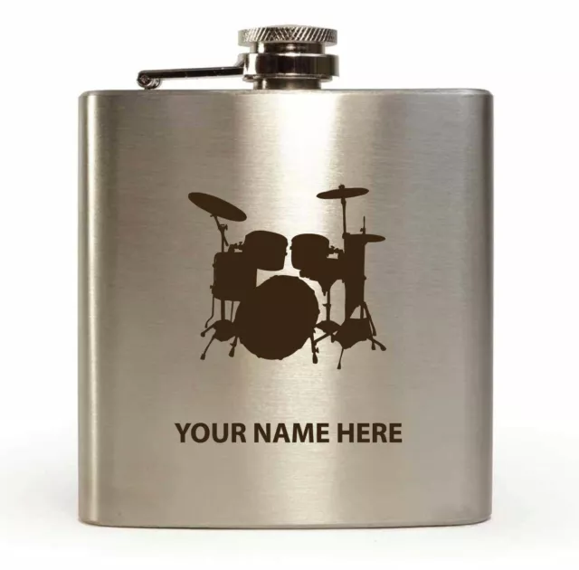 Personalisiertes Hip Flask Trommelset #