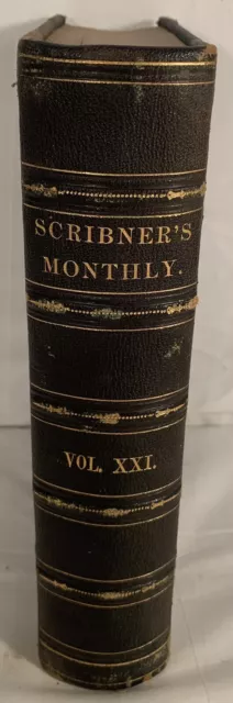 1880 Scribner's Monthly Vol XXI November Antique/Old/Rare book