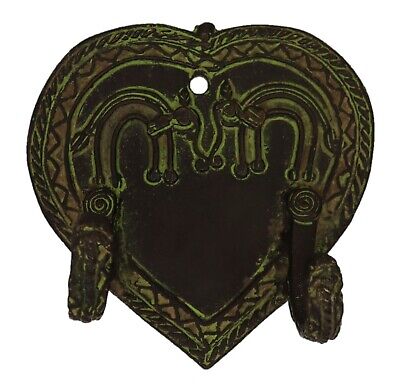 Elephant Design Heart Shape Antique Style Handmade Brass Cloth Wall Hanger Hook