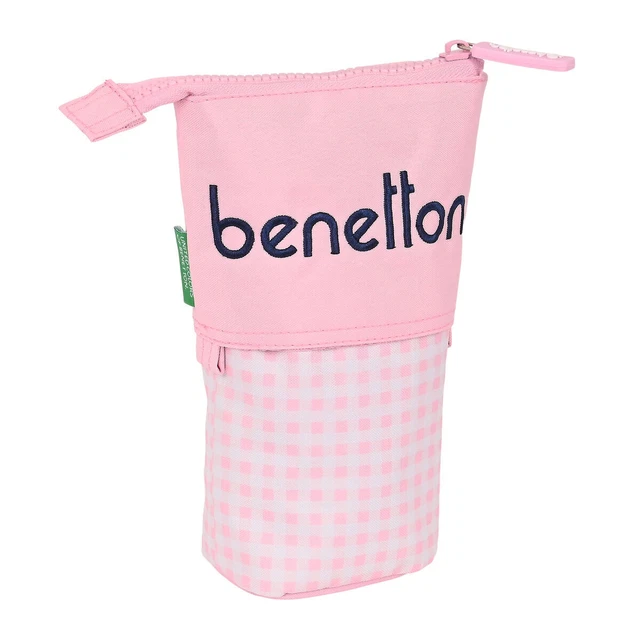Federmäppchen stehend Benetton Vichy Rosa [8 x 19 x 6 cm]