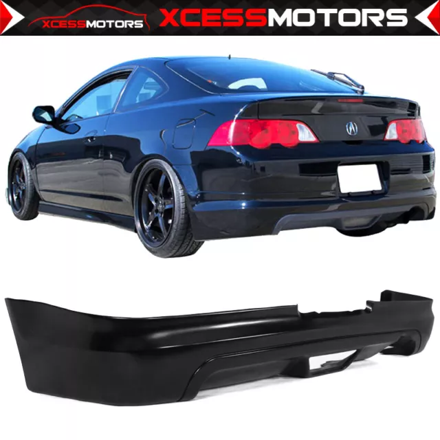 Fits 02-04 Acura RSX Mugen Style Rear Bumper Diffuser Lip Spoiler Unpainted PU