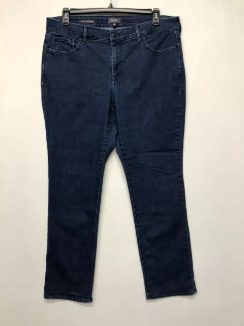 NYDJ Women Marilyn Straight Jeans Size 16W Blue Denim B242 -15