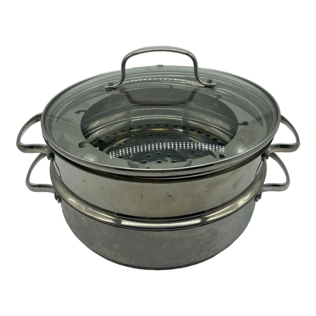 Utensilios de cocina de inducción de precisión NuWave 3,5 Qt. Olla de acero inoxidable multiusos #32003