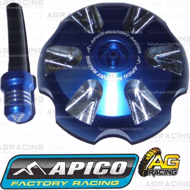 Apico Blue Alloy Fuel Cap Vent Pipe For Husqvarna TC 85 2016 Motocross Enduro