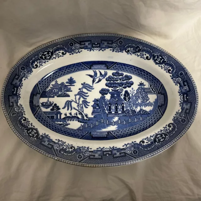 Buffalo China Blue Willow Large Oval Platter  Restaurant Ware