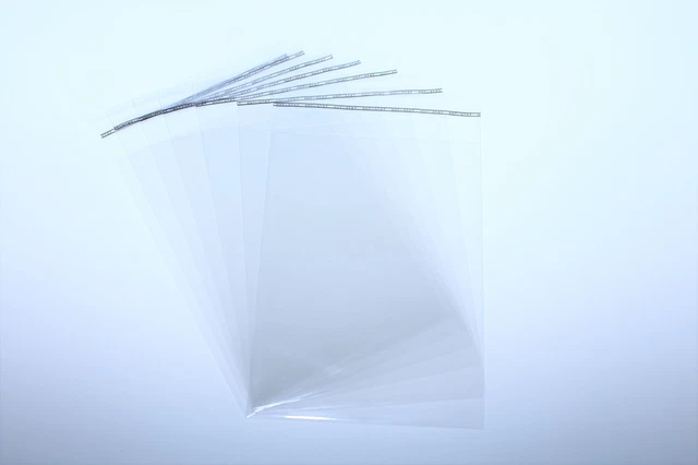 10 Unidad Bolsa Lámina 105x152 MM con Cierre 30MM Aletear Opp Lámina 30 Mµ