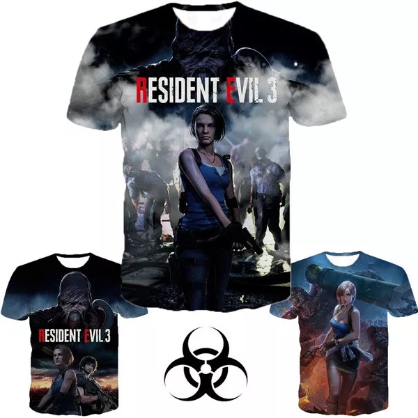 Resident Evil 3 Remake Casual Women Men T-Shirt 3D Print Short Sleeve Tee Top