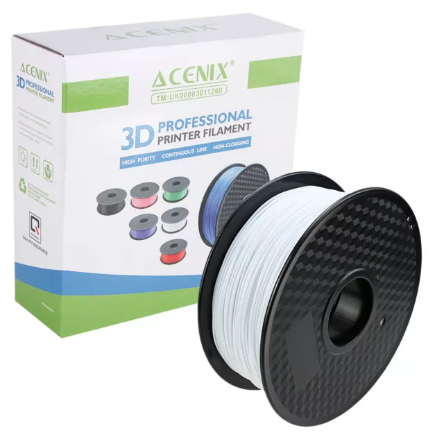 ACENIX® White PLA 3D Printer Filament, 1kg Spool Filament 1.75 mm For 3D Pens