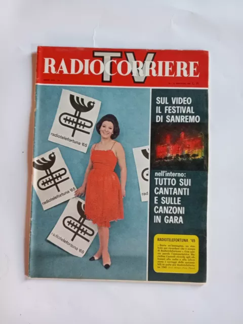 Tutto Sul Festival Di Sanremo - Rivista D'epoca "Radiocorriere"  4/1965