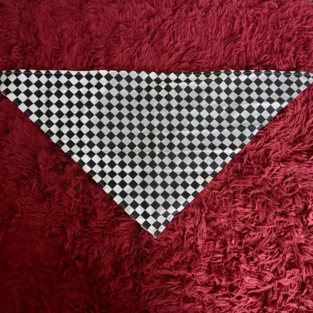Alexandra Teflon Triangle Black White Diamond Neck Tie Cravat Chef's Restaurant