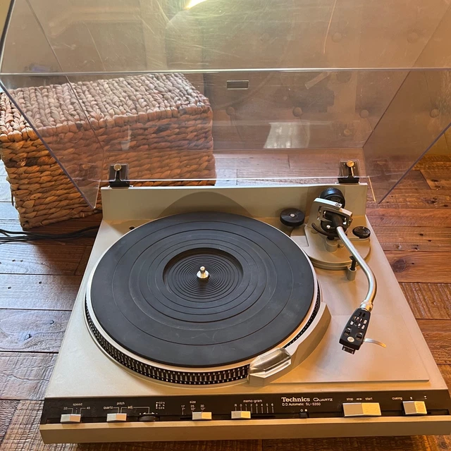 Technics SL-5350 Turntable Quartz Direct Drive w/ Dust Cover RARE Vintage Japan