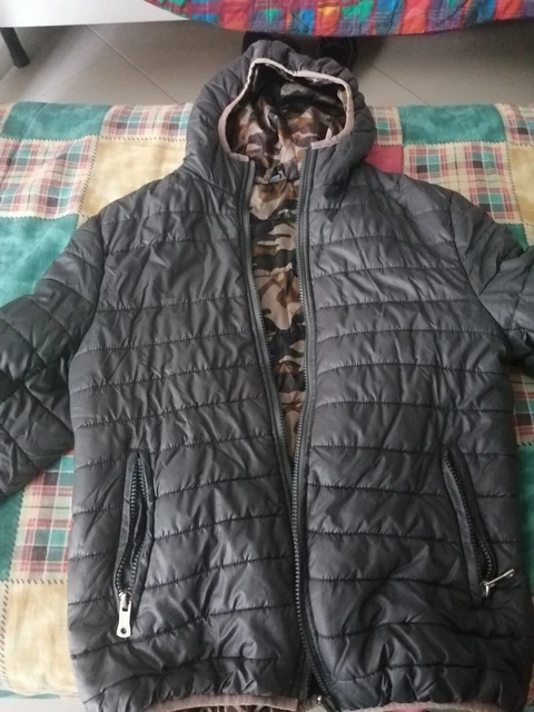 Giubbino uomo invernale con cappuccio (double face) XXL utilizzato poche volte