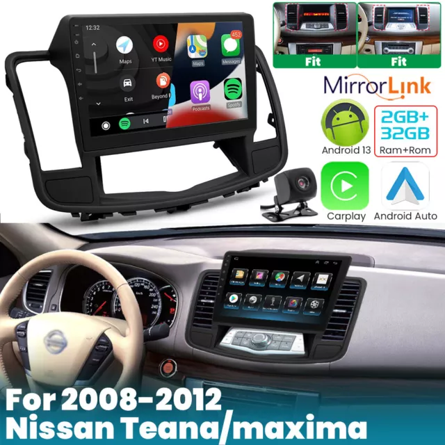 CarPlay Android 13 For 2008-2013 Nissan Maxima Car Radio GPS Navi WIFI BT Stereo