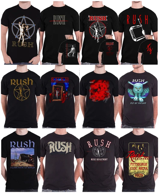 T-shirt Officiel Rush Moving Pictures – Homme, Logo Album, Noir, Toutes Tailles