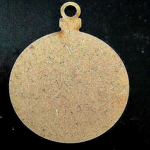 Wooden MDF Christmas Baubles Xmas Tree Decoration 3mm Gift Tag Blank Laser Cut