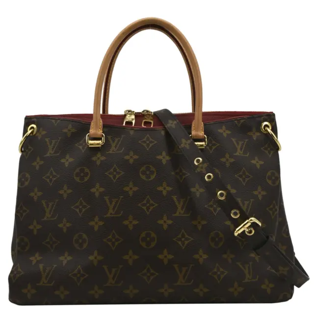 LOUIS VUITTON Pallas MM Monogram Canvas Shoulder Bag Brown