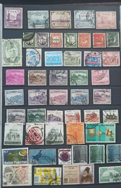 Pakistan -  Lot de 49  Timbres très anciens Bonne Valeur  Lindner  brun