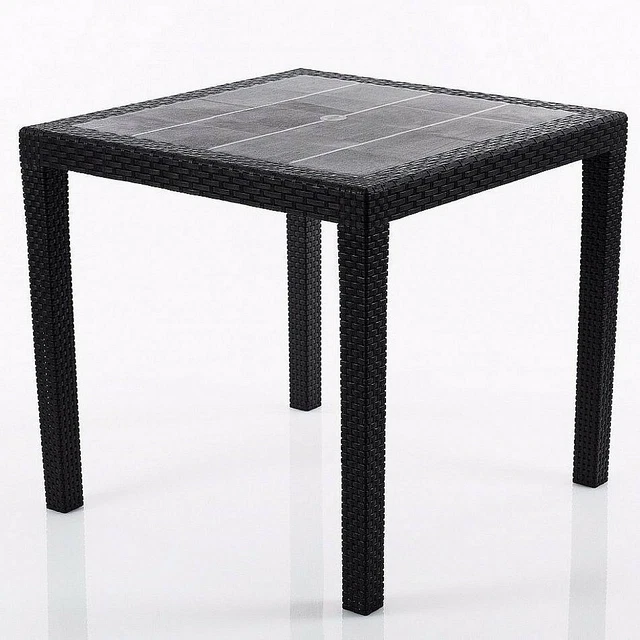 Gartentisch Rattan-Optik Beistelltisch  RETOURE   Balkontisch 2.Wahl