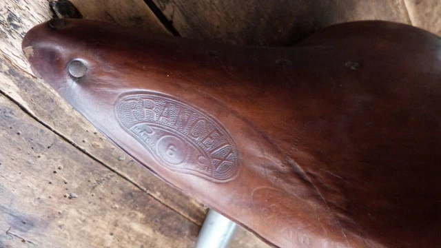 Selle Vélo Ville Vintage Franceix N°4 – Cuir Marron, Fabriquée En France
