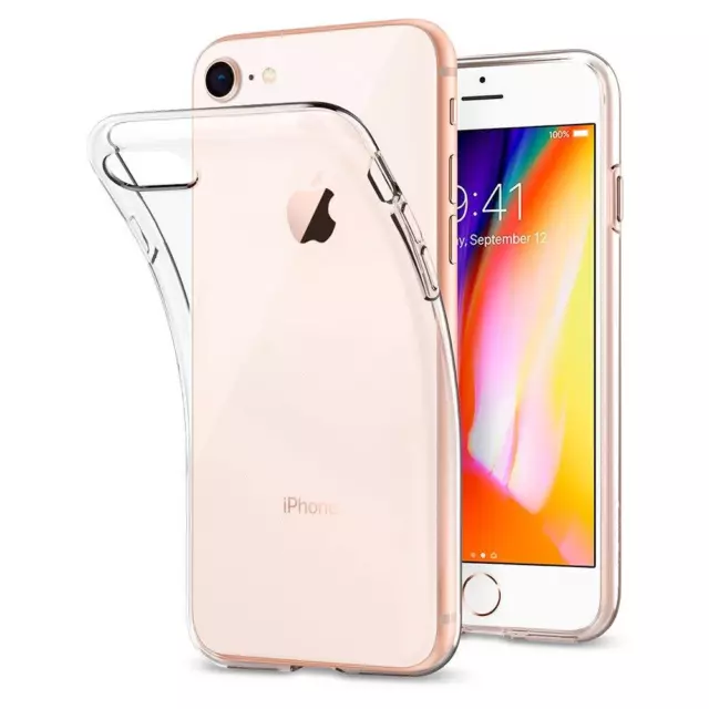 Pour Apple Iphone 7/8 Coque Arrière Etui Gel Silicone Tpu Transparent