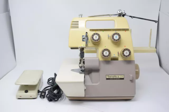 Bernina Bernette Overlock Serger Sewing Machine Model 234 Tested WORKS Bernina Bernette Overlock Serger Sewing Machine Model 234 Tested WORKS