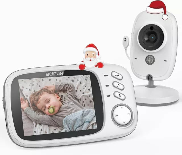 BOIFUN Babyphone mit Kamera Nachtsicht Baby Video mit 3.2"Digital LCD Bildschirm