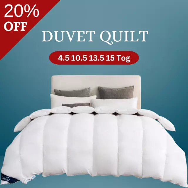 Hotel Quality Duvet Quilt 4.5 10.5 13.5 15 Togs Single Double King Super King UK