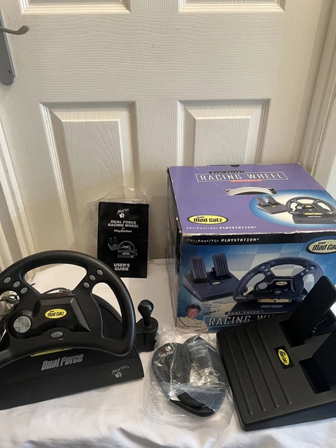TEAM MAD CATZ Dual Force Racing Wheel & Pedals Playstation 1 PS1 £16.13 ...