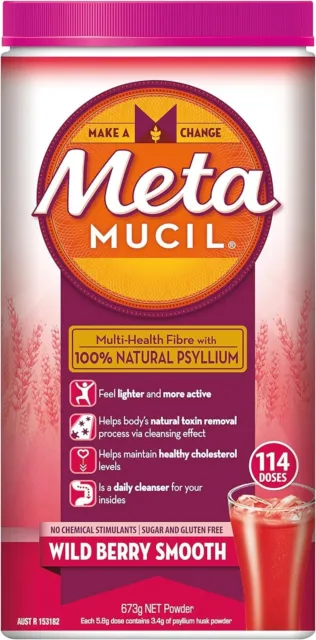 Metamucil Daily Fibre Supplement Wild Berry Smooth, 114 Doses-Au