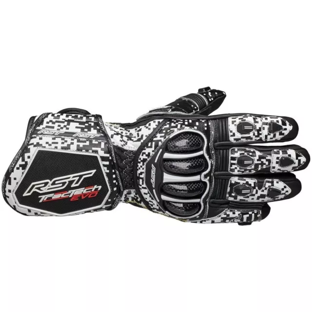 RST Tractech Evo 4 CE Mens Motorcycle Gloves White White  Black