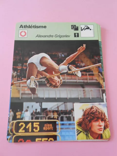 Athlétisme Alexandre Grigoriev né à Minsk en URSS Fiche Card 1978