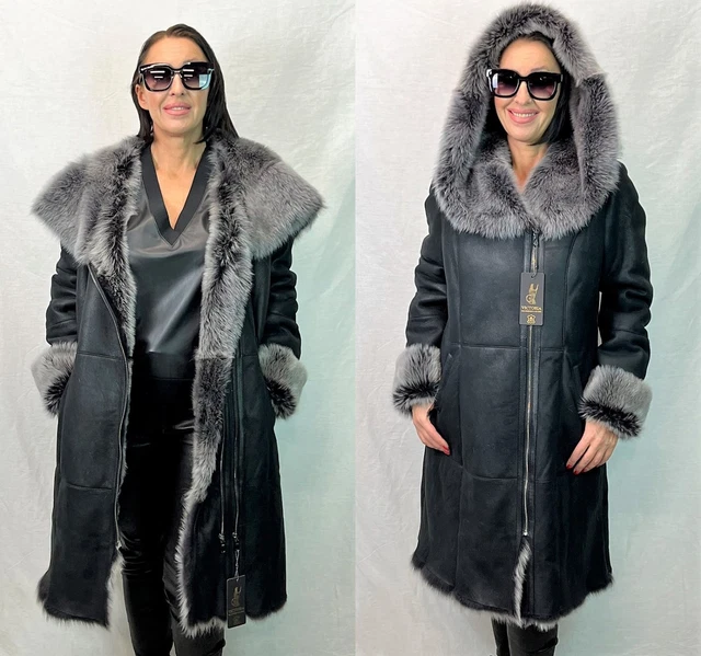 Manteau En Peau De Mouton Lainée Véritable | Taille 34 | Blanc | Fait Main En France | Occasion Très Bon état | Style Carrie Bradshaw