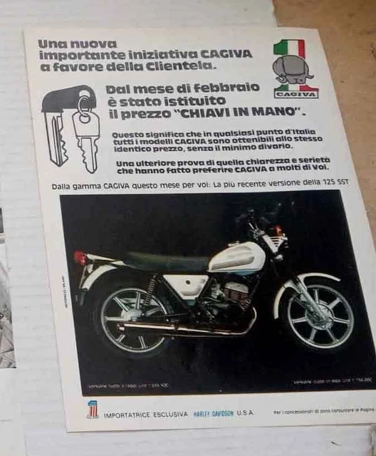 ADVERTISING PUBBLICITÀ-MOTO CAGIVA 125 SST MOTOITALIANE EPOCA MOTOSPORT ...